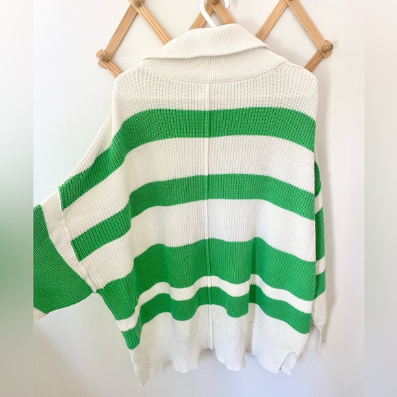 Aerie Quarter Zip Varsity Striped Knit Sweater - Picture 6 of 6
